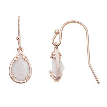 LC Lauren Conrad Runway Collection Cubic Zirconia Crackle Teardrop Earrings