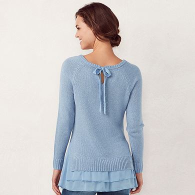 Women's LC Lauren Conrad Tiered Mock-Layer Sweater