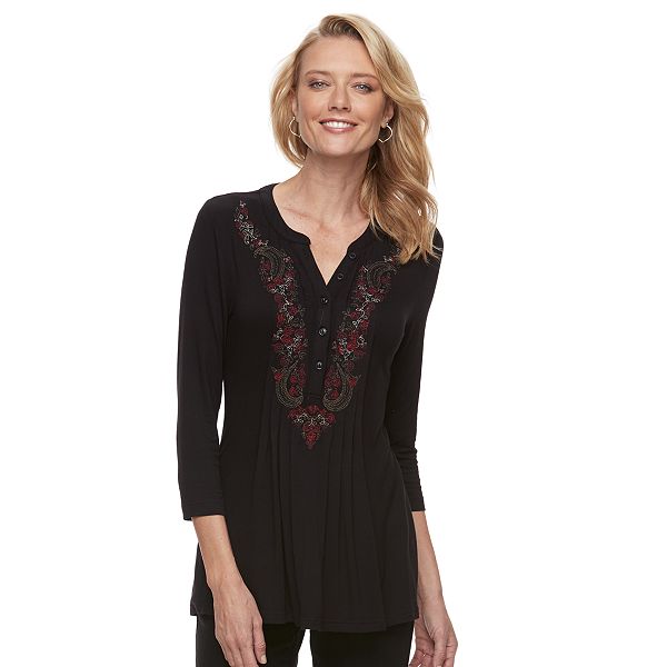 Women S Croft And Barrow® Pleated Popover Top