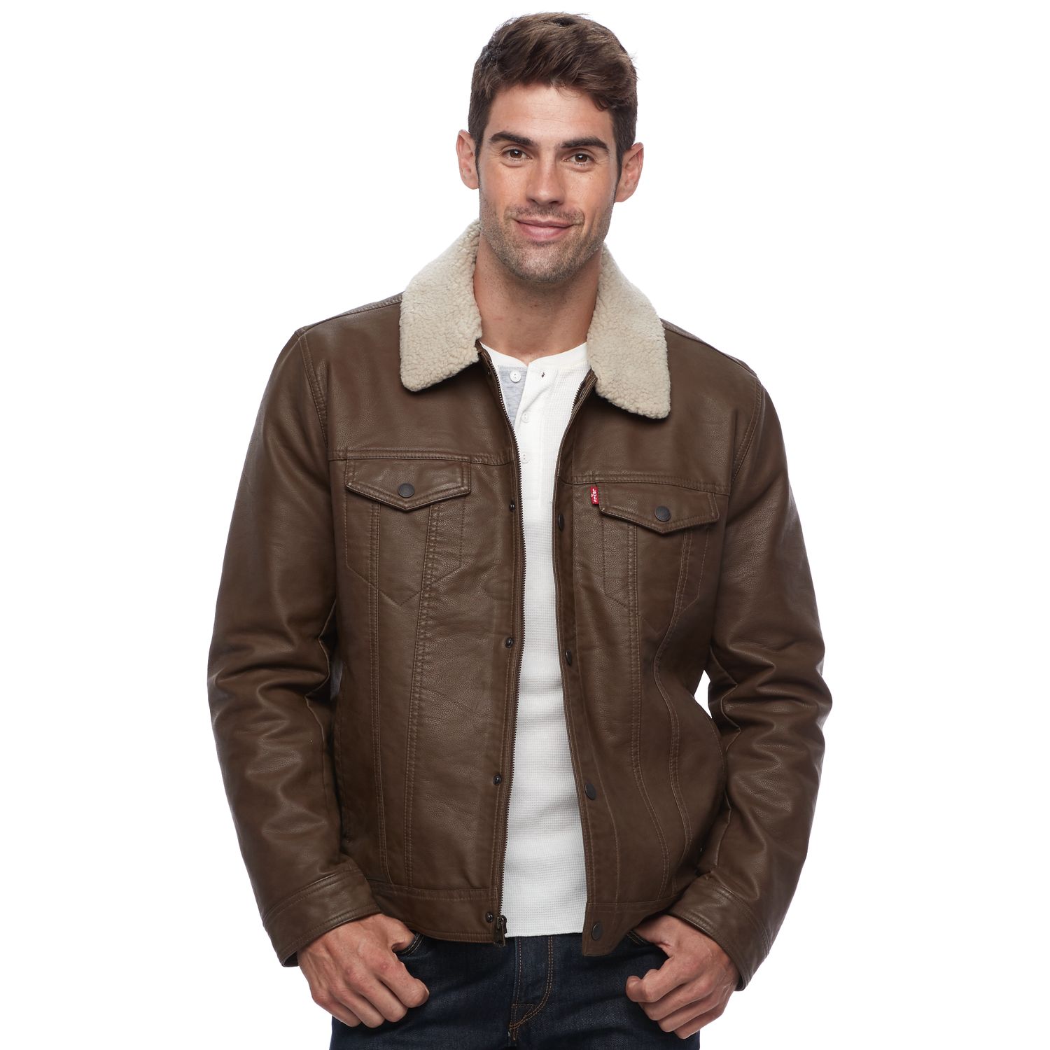 levi's brown sherpa trucker jacket