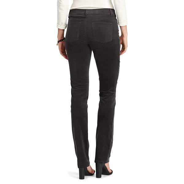 Petite Chaps 4Way Stretch StraightLeg Corduroy Pants