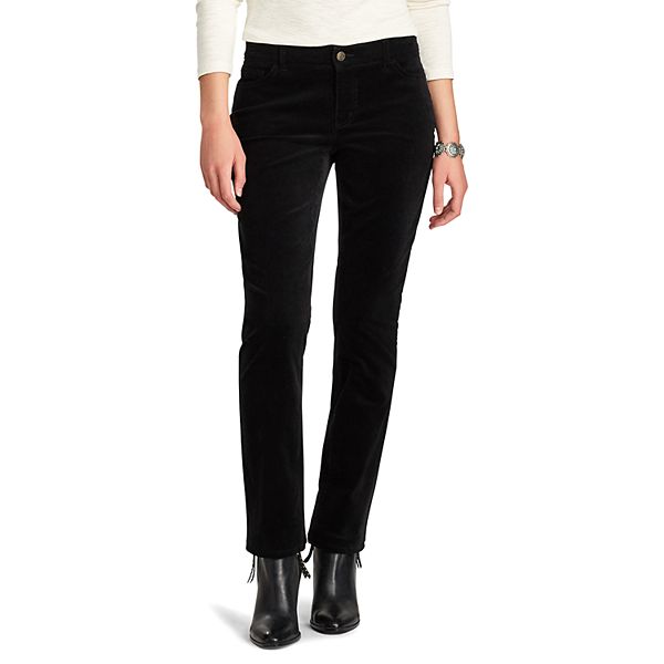 Petite Chaps 4Way Stretch StraightLeg Corduroy Pants