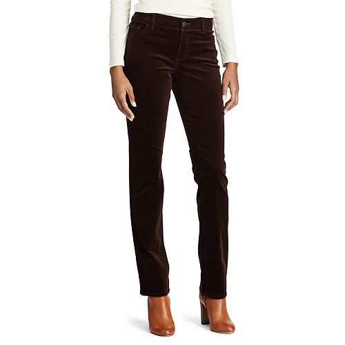 Petite Chaps 4Way Stretch StraightLeg Corduroy Pants