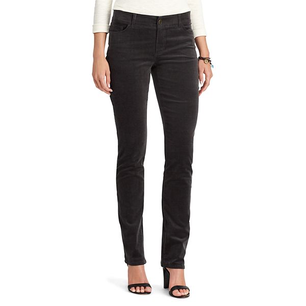 Petite Chaps 4Way Stretch StraightLeg Corduroy Pants