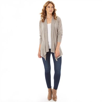 Women's Apt. 9® Lurex Pointelle Cardigan
