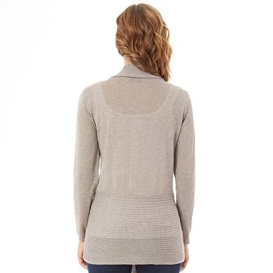 Women's Apt. 9® Lurex Pointelle Cardigan