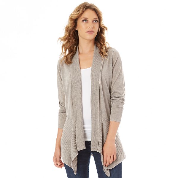 Women's Apt. 9® Lurex Pointelle Cardigan