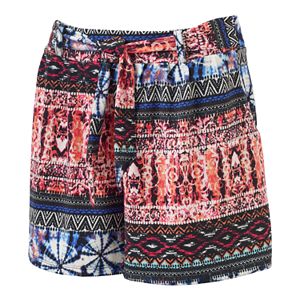 Women's French Laundry Print Pleated Soft Shorts
