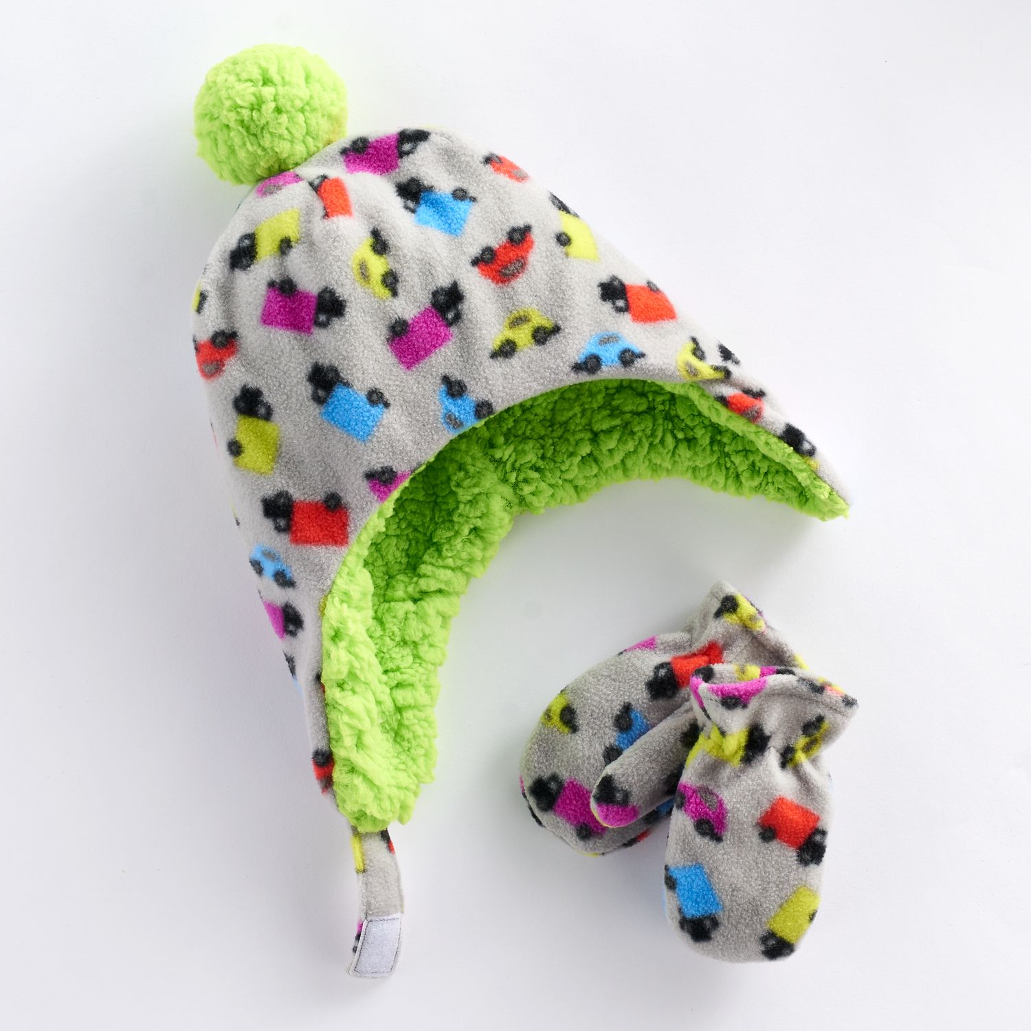 baby boy trapper hat and mittens