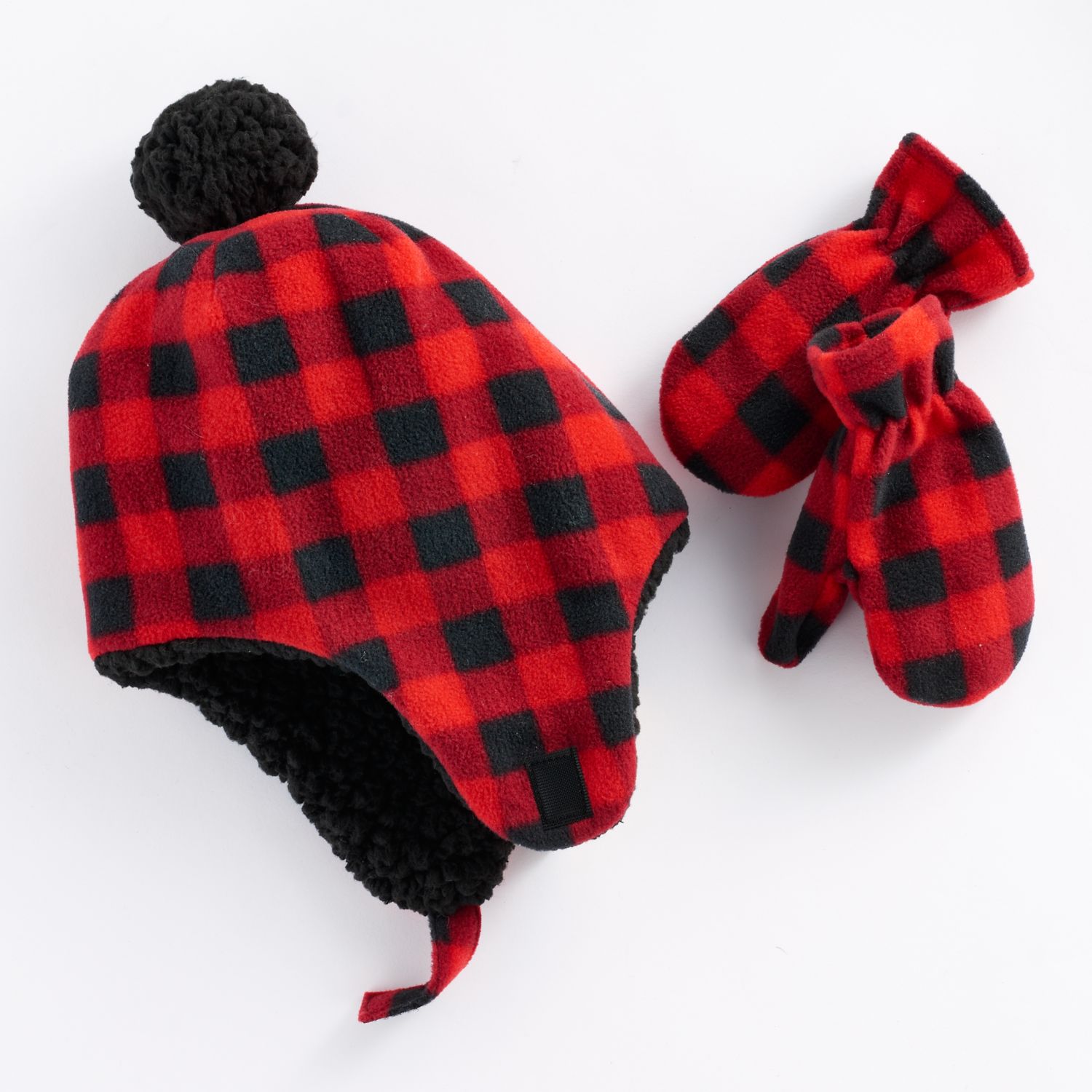 baby plaid trapper hat