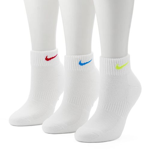 Women's Nike 3pk. Easy Cushioned Quarter Socks