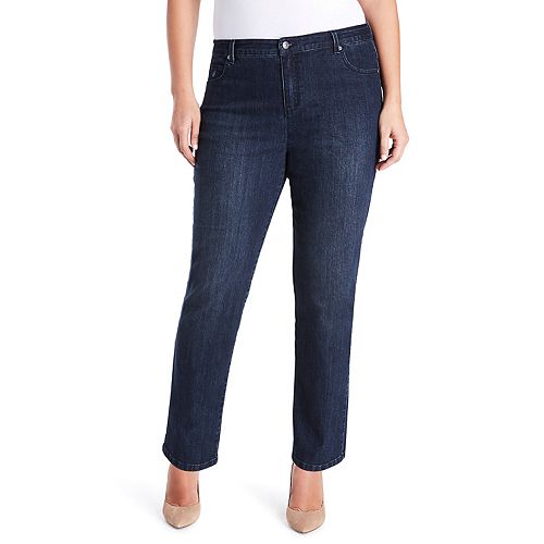Plus Size Gloria Vanderbilt Amanda Embroidery High-Rise Jeans