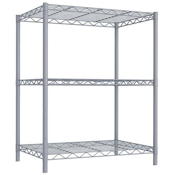 Home Basics 3 Tier Steel  Wire Shelf Shelving White WS49897 
