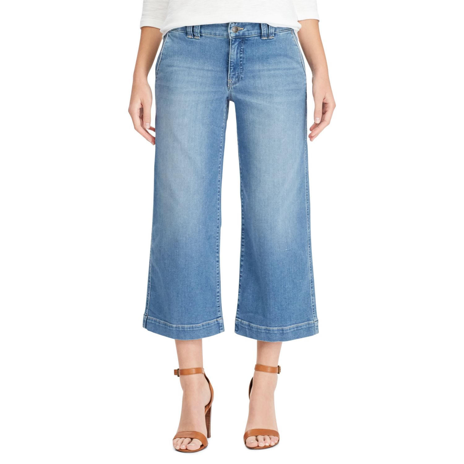 chaps wide leg crop jeans