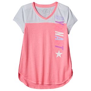 Plus Size SO® Burnout Blocked Tee