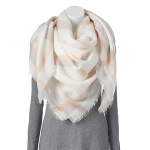 LC Lauren Conrad Plaid Blanket Square Scarf