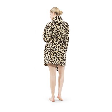 Linum Home Textiles Super Plush Leopard Print Bathrobe