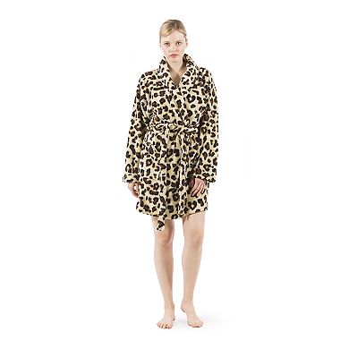 Linum Home Textiles Super Plush Leopard Print Bathrobe