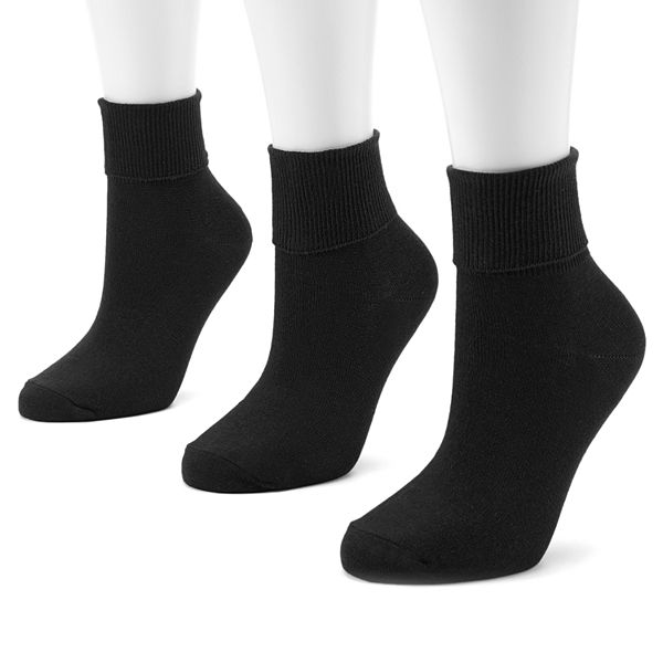 Sonoma Goods For Life® 3-pk. Turncuff Anklet Socks