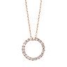 14k Gold 1/4 Carat T.W. IGL Certified Diamond Circle Pendant Necklace