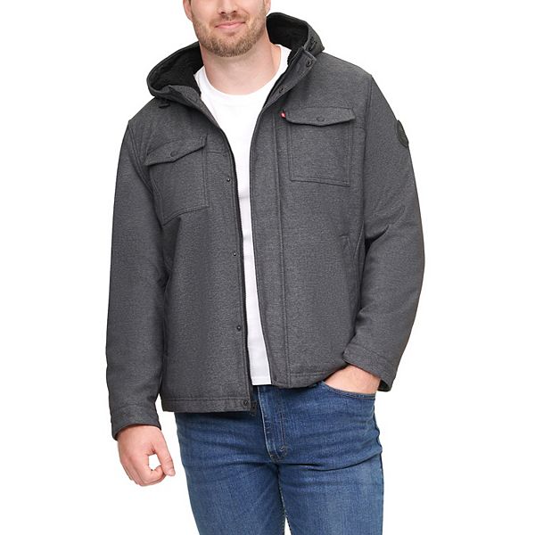 Big & Tall Levi's® Sherpa-Lined Softshell Trucker Jacket