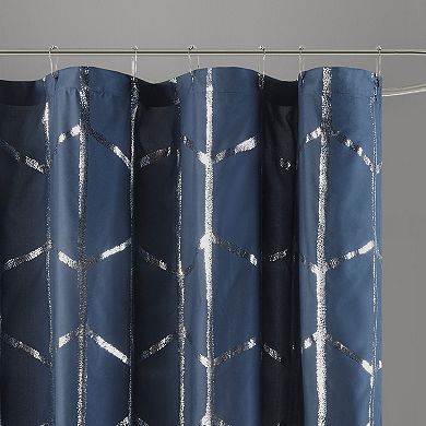 Intelligent Design Khloe Metallic Print Shower Curtain