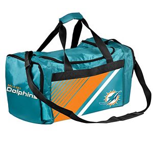 Forever Collectibles Miami Dolphins Striped Duffle Bag