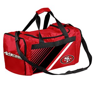 Forever Collectibles San Francisco 49ers Striped Duffle Bag