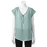 Juniors' My Michelle Lace Yoke Top