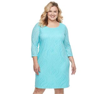 Plus Size Dana Buchman Lace Shift Dress