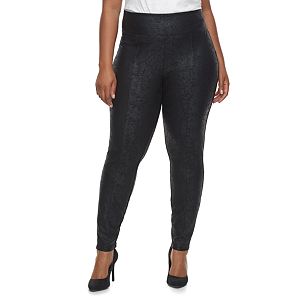 Plus Size Rock & Republic® Crackle Pattern Legging