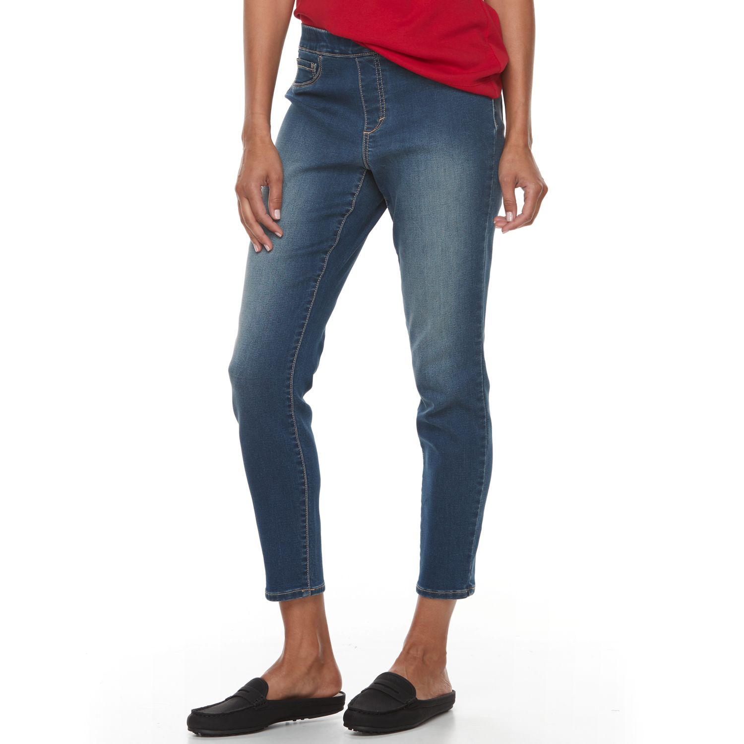 womens pull on skinny jeans