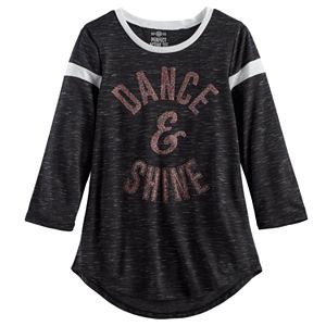 Girls 7-16 & Plus Size SO® 3/4-Sleeve Football Tee
