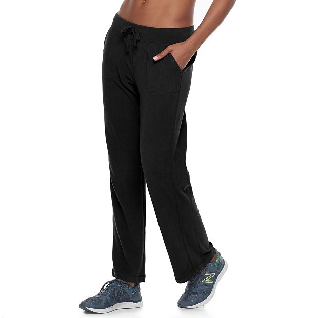 Tek Gear Women's Fleece Black Pants Size Medium