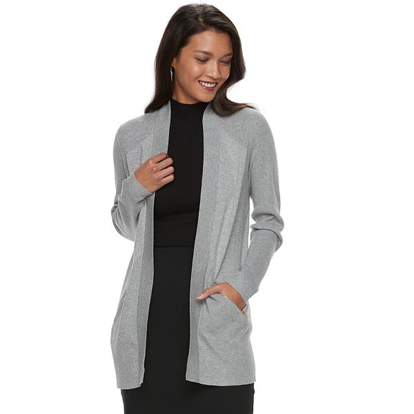 Women's Apt. 9® Zip Pocket Open-Front Cardigan