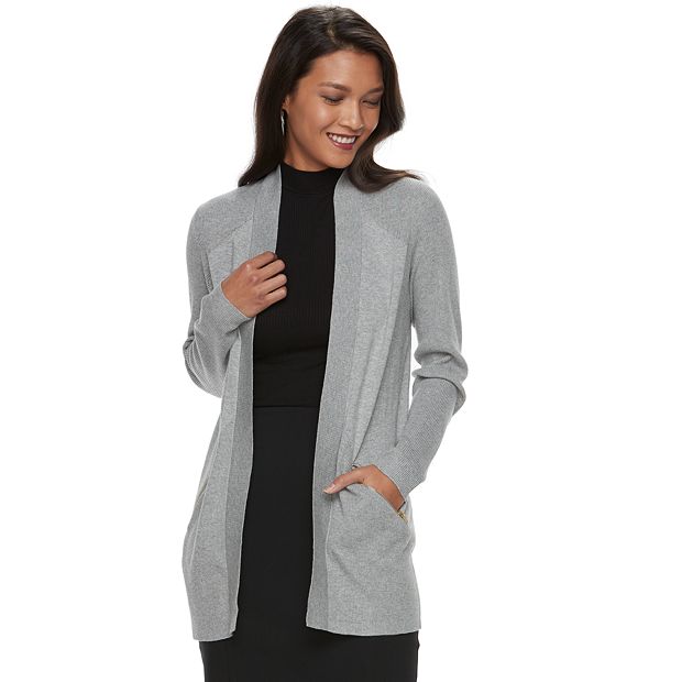 Cardigan with zipper discount pockets