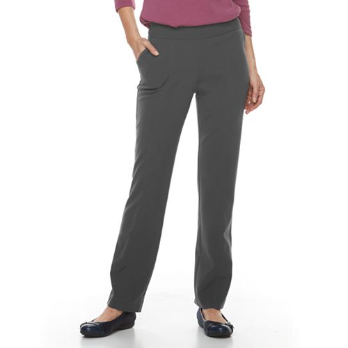 Women's Croft & Barrow® Straight-Fit Polished Pull-On Pants
