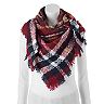 Candie's® Boucle Plaid Triangle Scarf