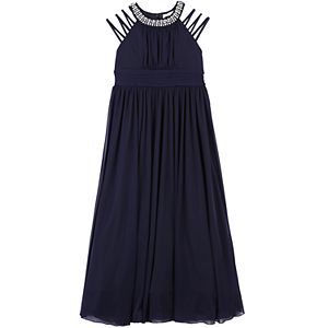 Girls Plus Size Speechless Jewel High Neck Cutout Sleeve Maxi Dress