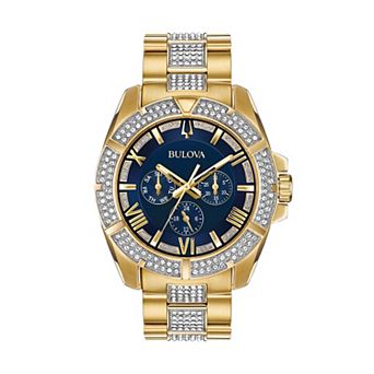 Bulova Men's Crystal Stainless Steel Watch - 98C128