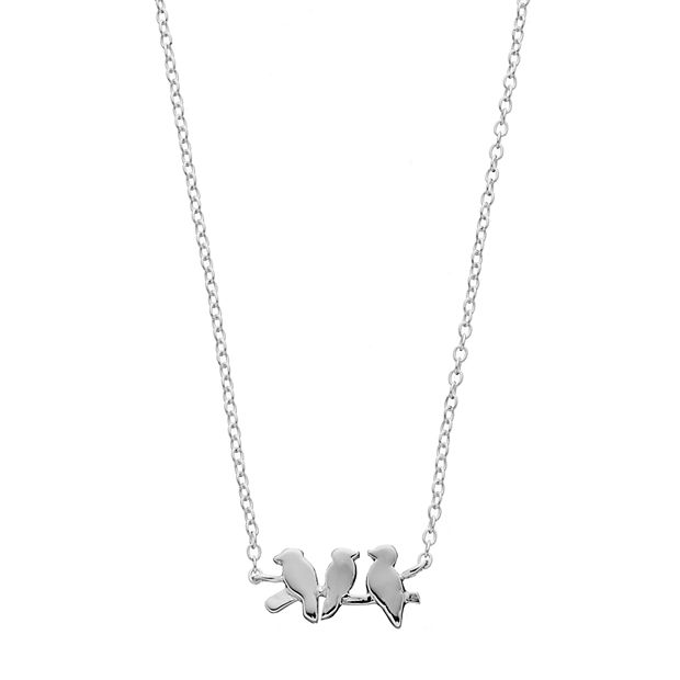 LovethisLife® Sterling Silver Triple Bird Necklace