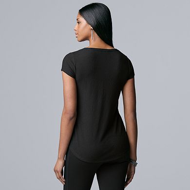 Women's Simply Vera Vera Wang Round Hem Short Sleeve Tee