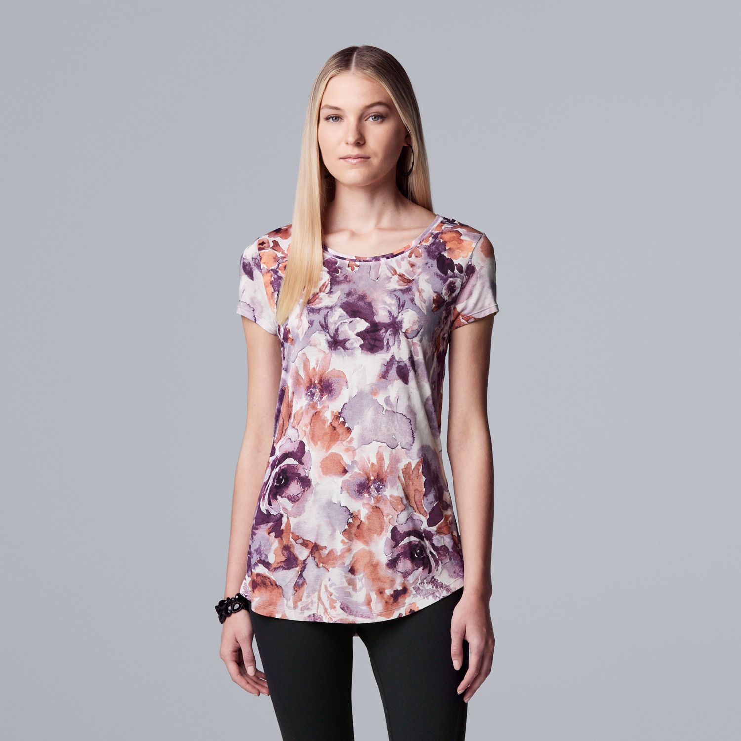 vera wang tunic tops