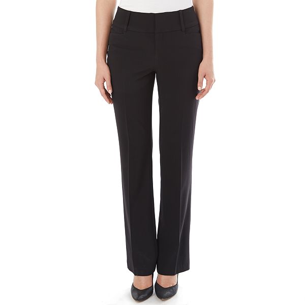 Apt. 9 Tummy Control Mid Rise Pull On dress pants Charcoal - $17