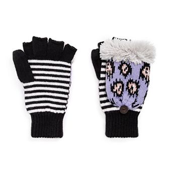 Women's MUK LUKS Flip-Top Tech Mittens