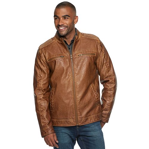Men's XRAY Faux-Leather Jacket