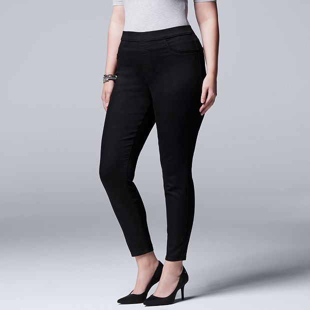 Plus Size Simply Vera Vera Wang Pull-On Jeggings
