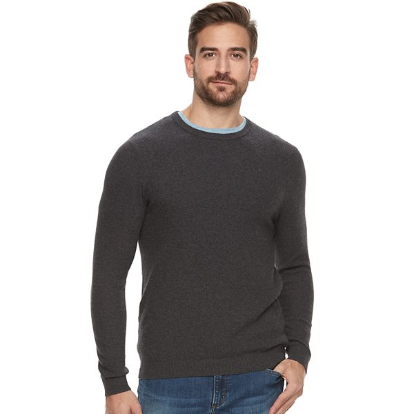 Men's Apt. 9 ® Modern-Fit Textured Stretch Soft Touch Layering Sweater
