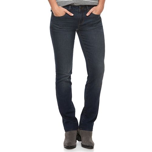 Women's SONOMA Goods for Life™ Midrise Slim Fit StraightLeg Jeans