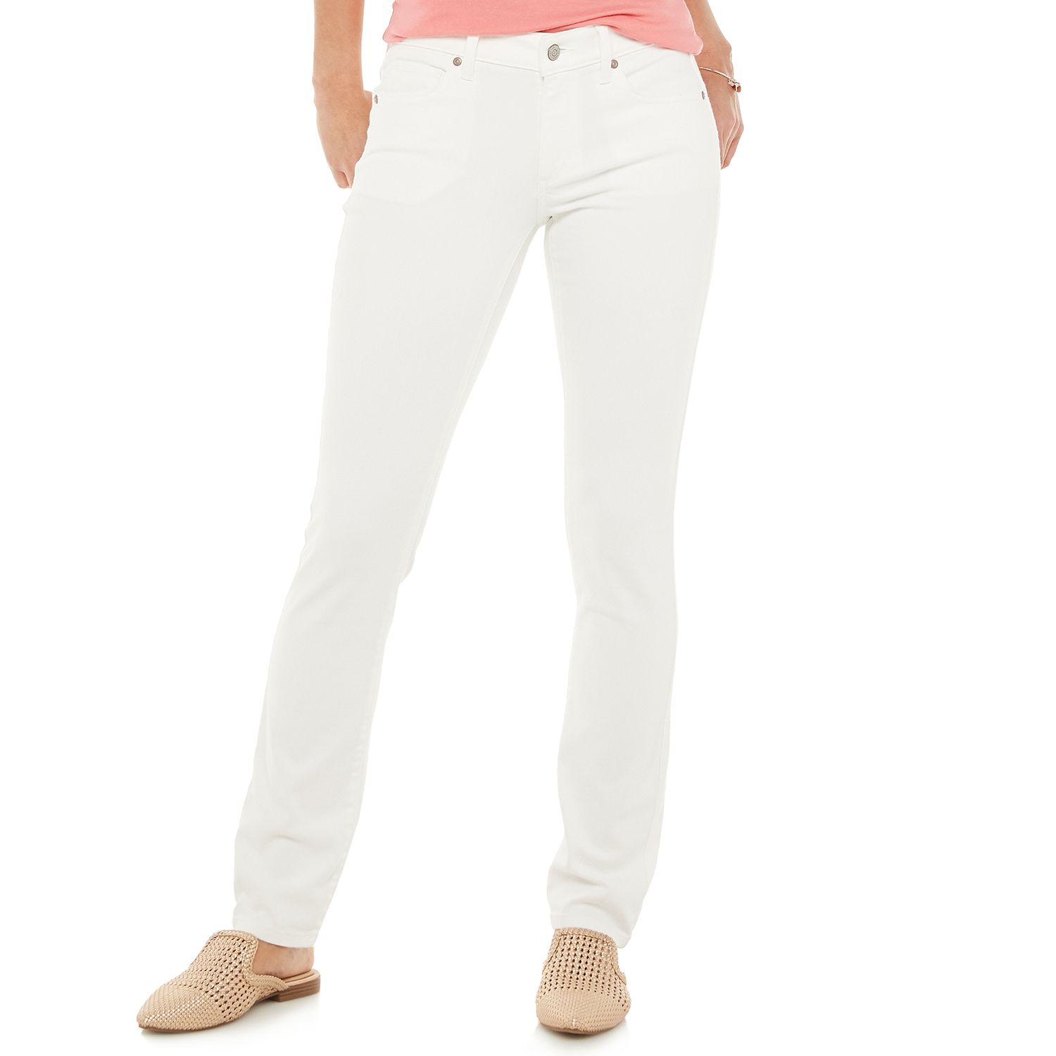 kohls womens white jeans